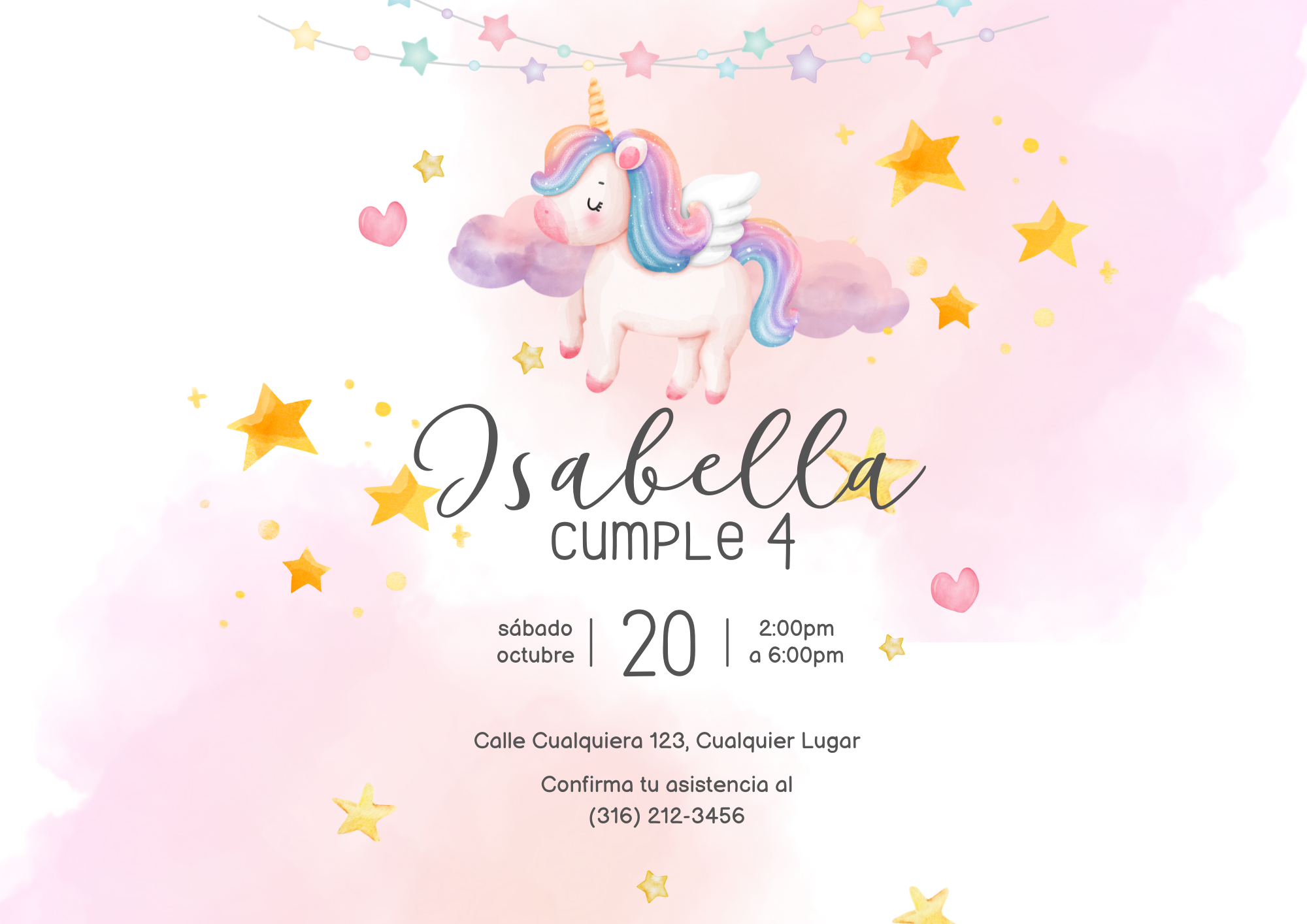 kit imprimible unicornio tierno-editable en canva
